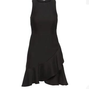 Banana Republic Black Ruffle Hem Dress